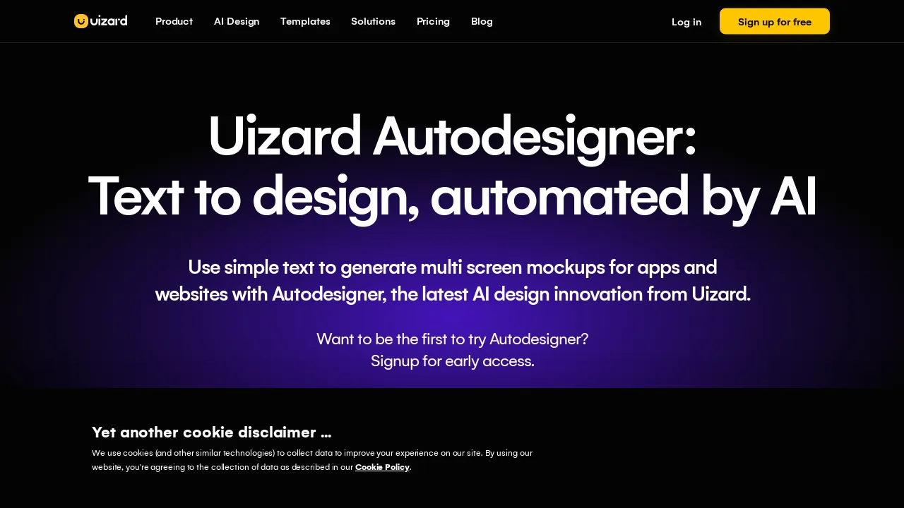 Uizard Autodesigner screenshot