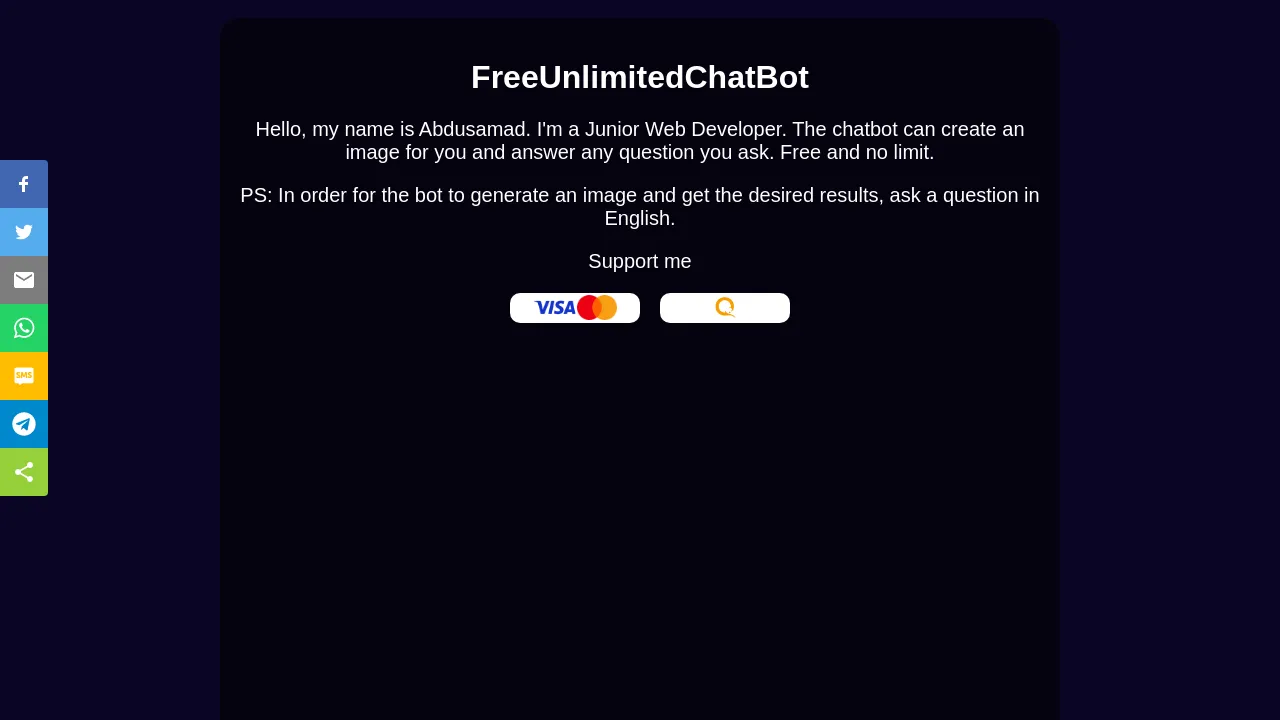 Unlimited Chat Bot screenshot