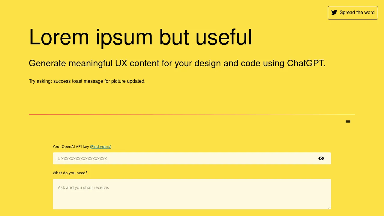 UsefulLoremIpsum screenshot