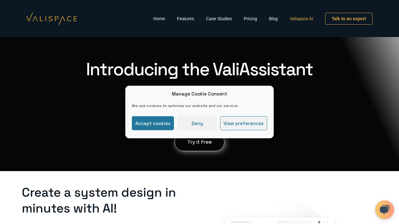 Valispace screenshot