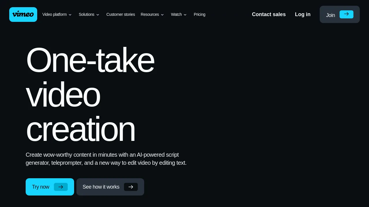 Vimeo | One Take Video Creation screenshot