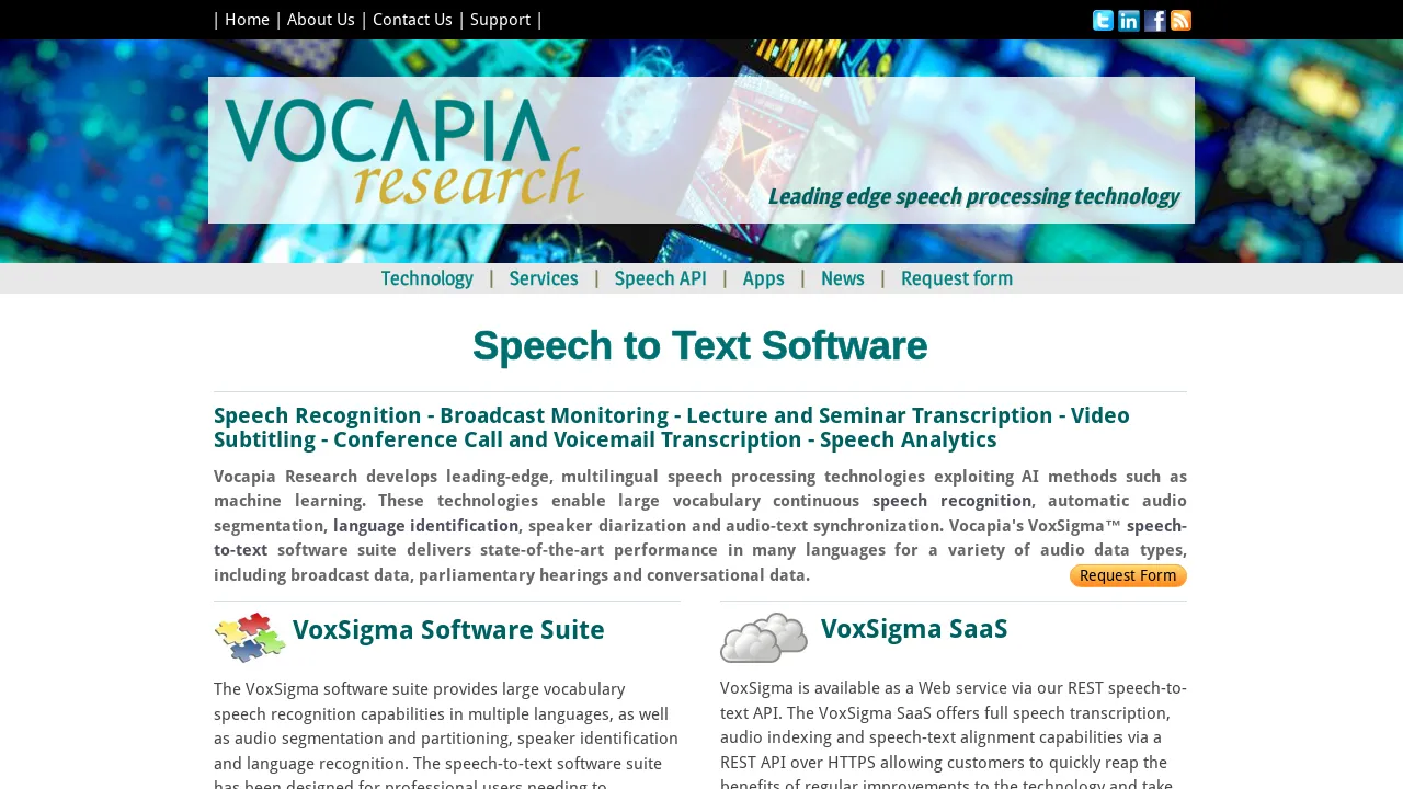 Vocapia screenshot