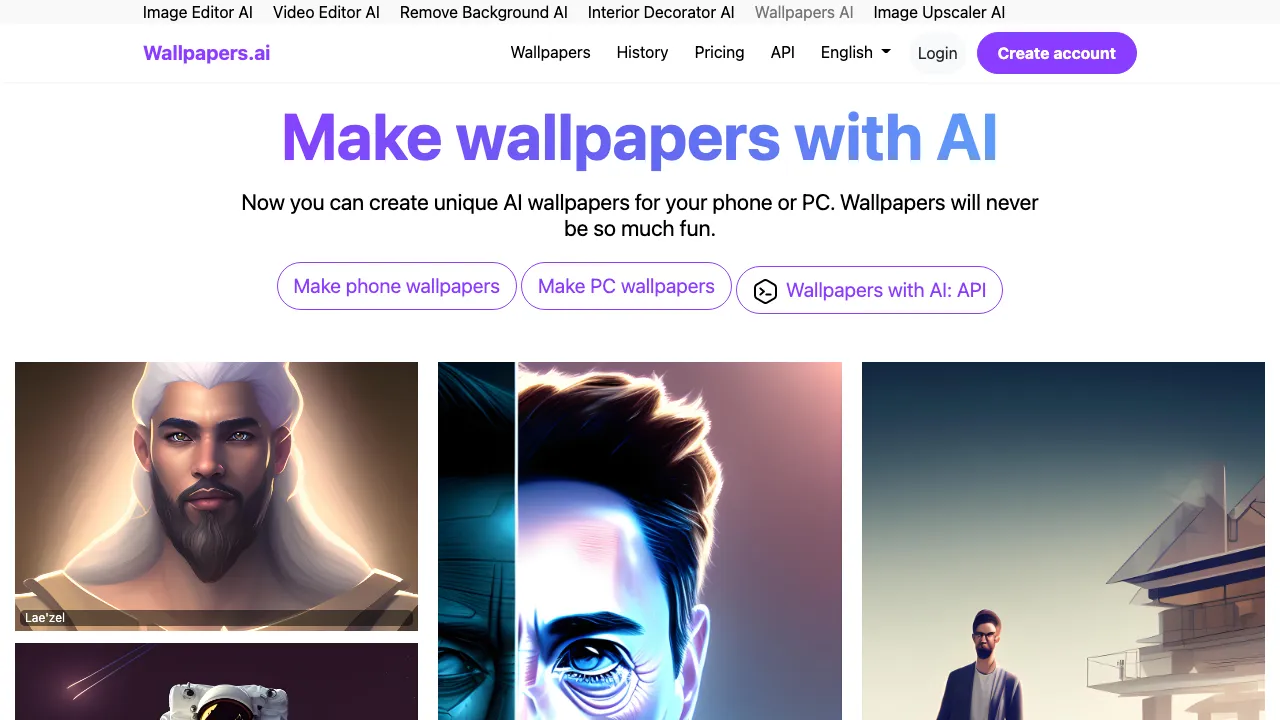 Wallpapers AI screenshot