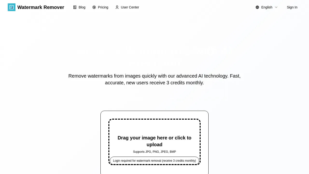 Watermark Remover - AI-Powered Watermark Removal Tool screenshot