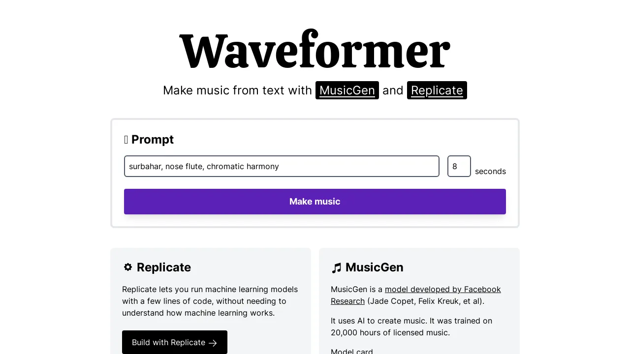 Waveformer screenshot