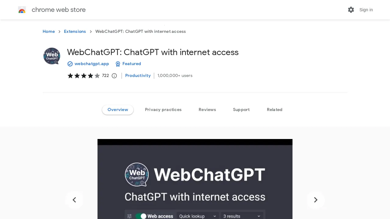 Web ChatGPT screenshot