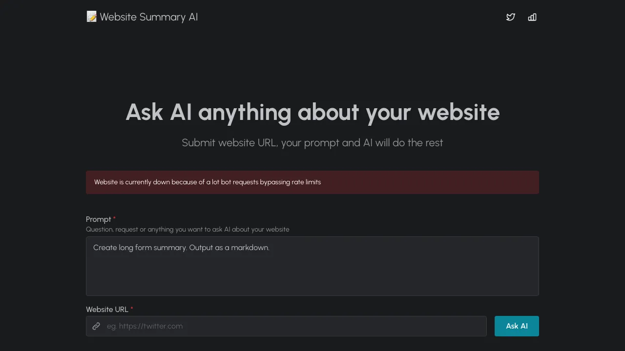 Website Summary AI screenshot