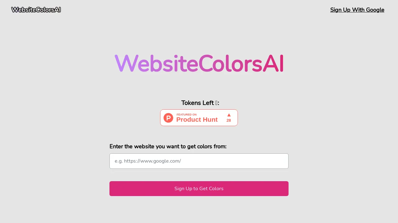 WebsiteColorsAI screenshot