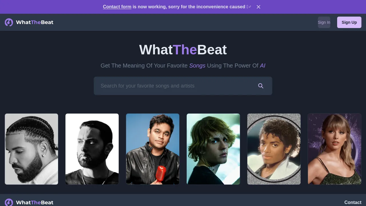 Whatthebeat screenshot