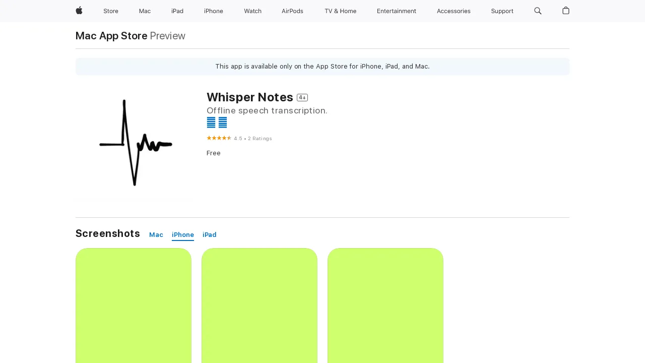 Whisper Notes screenshot