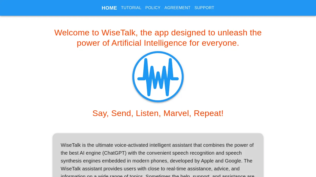 WiseTalk screenshot
