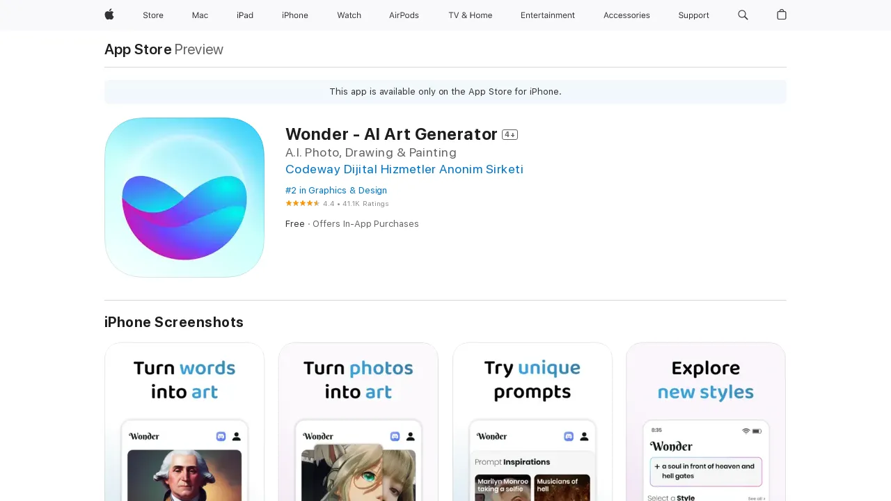 Wonder screenshot