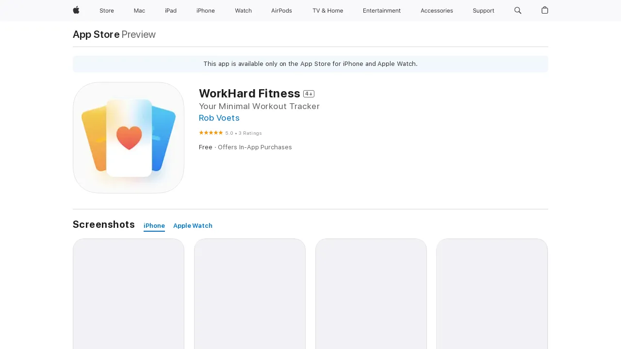 WorkHard Fitness screenshot