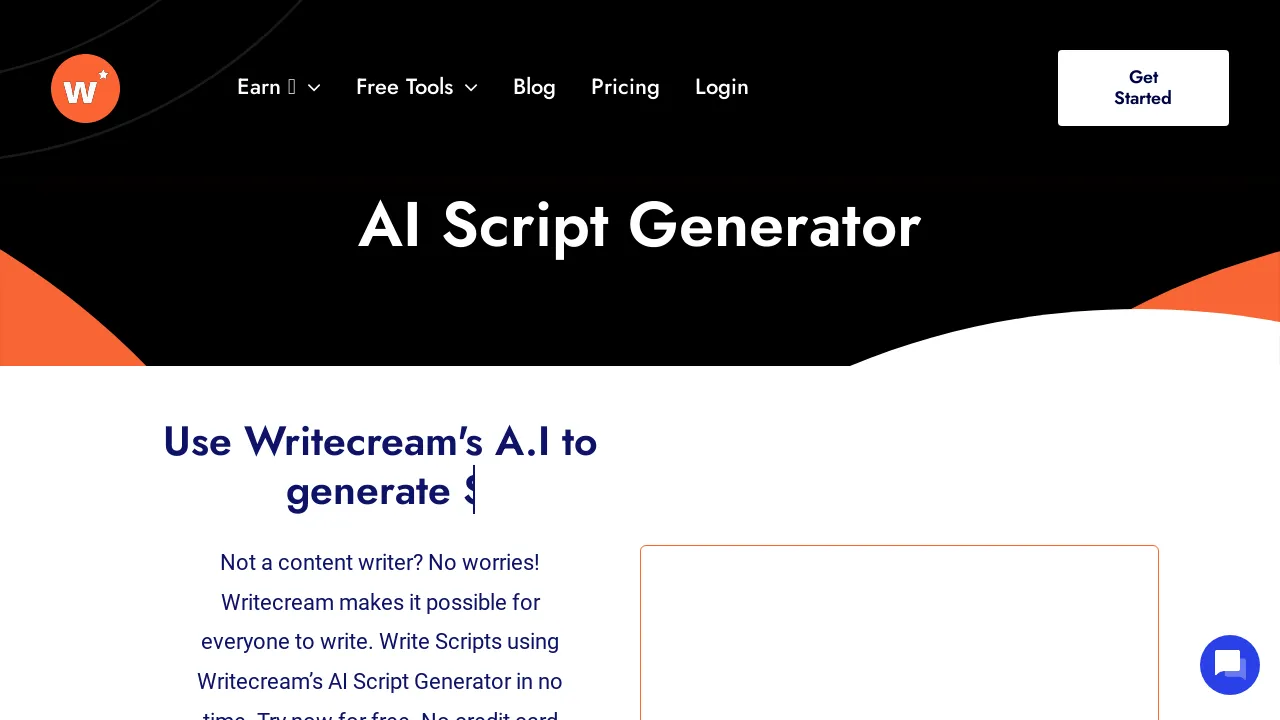 Writecream screenshot