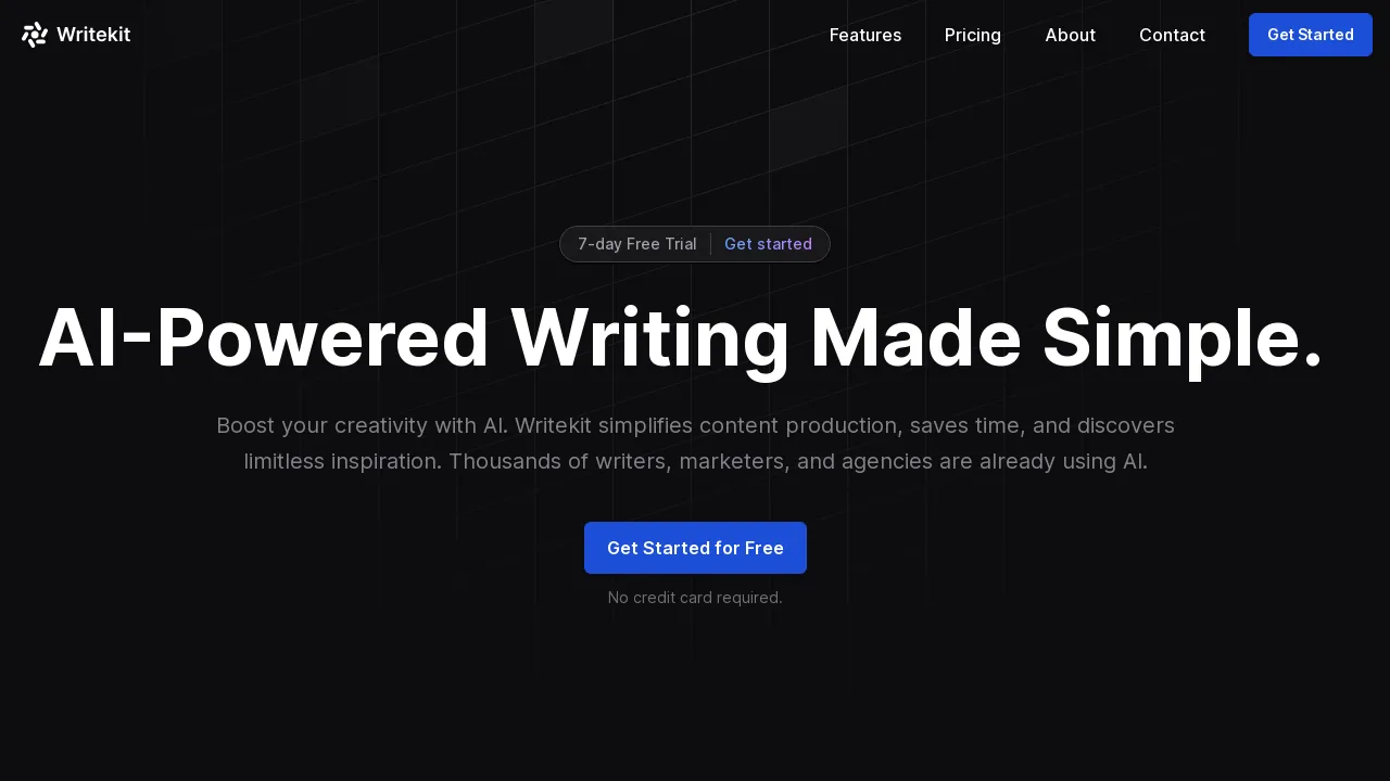 Writekit screenshot