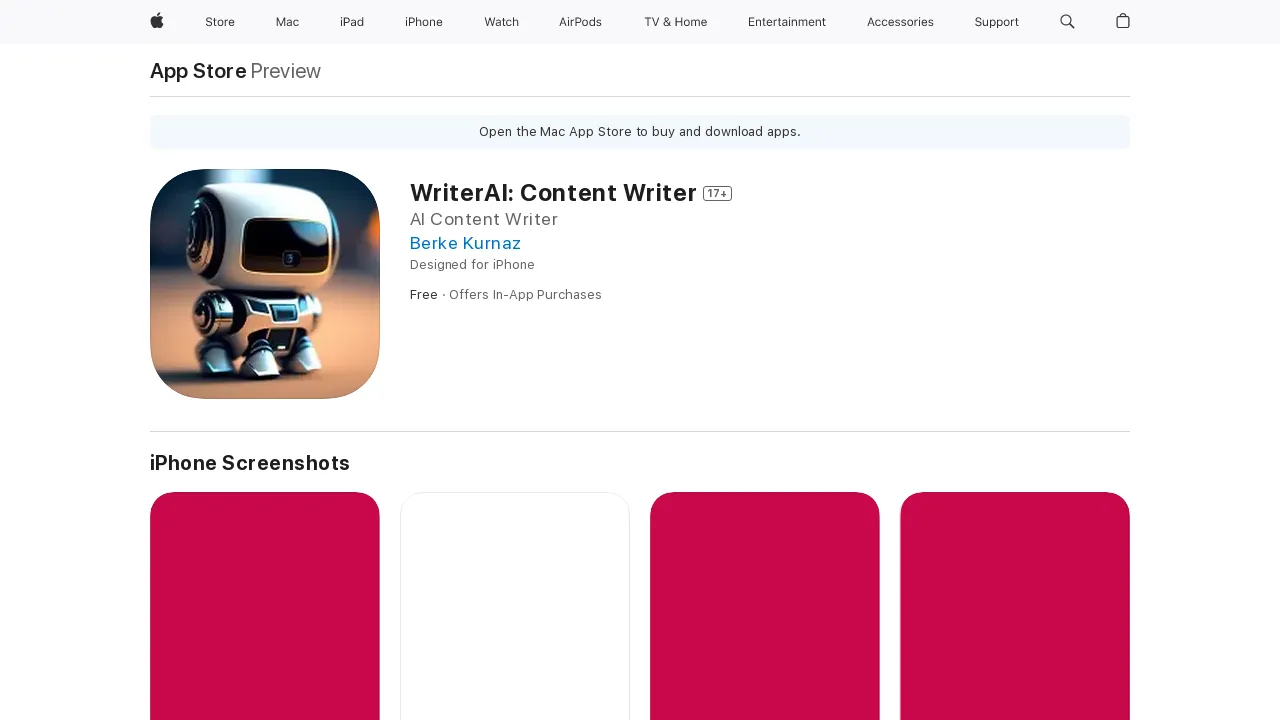 WriterAI screenshot