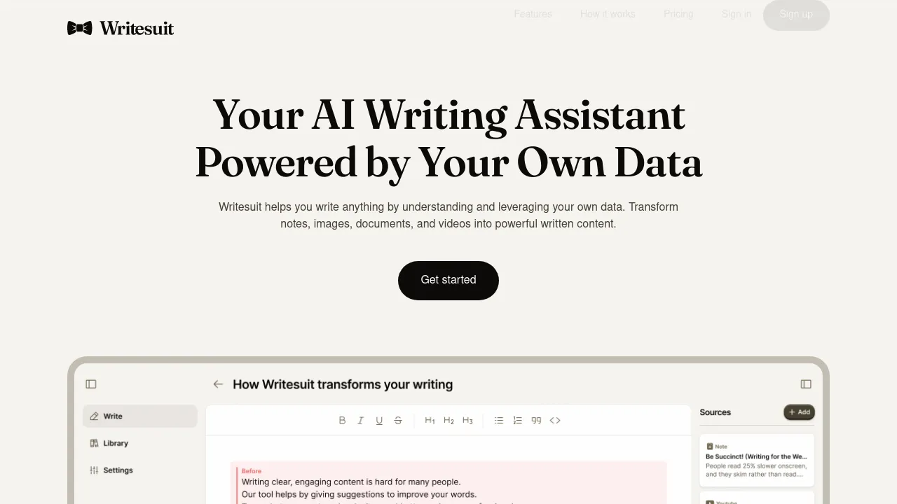 Writesuit - AI Writing Assistant