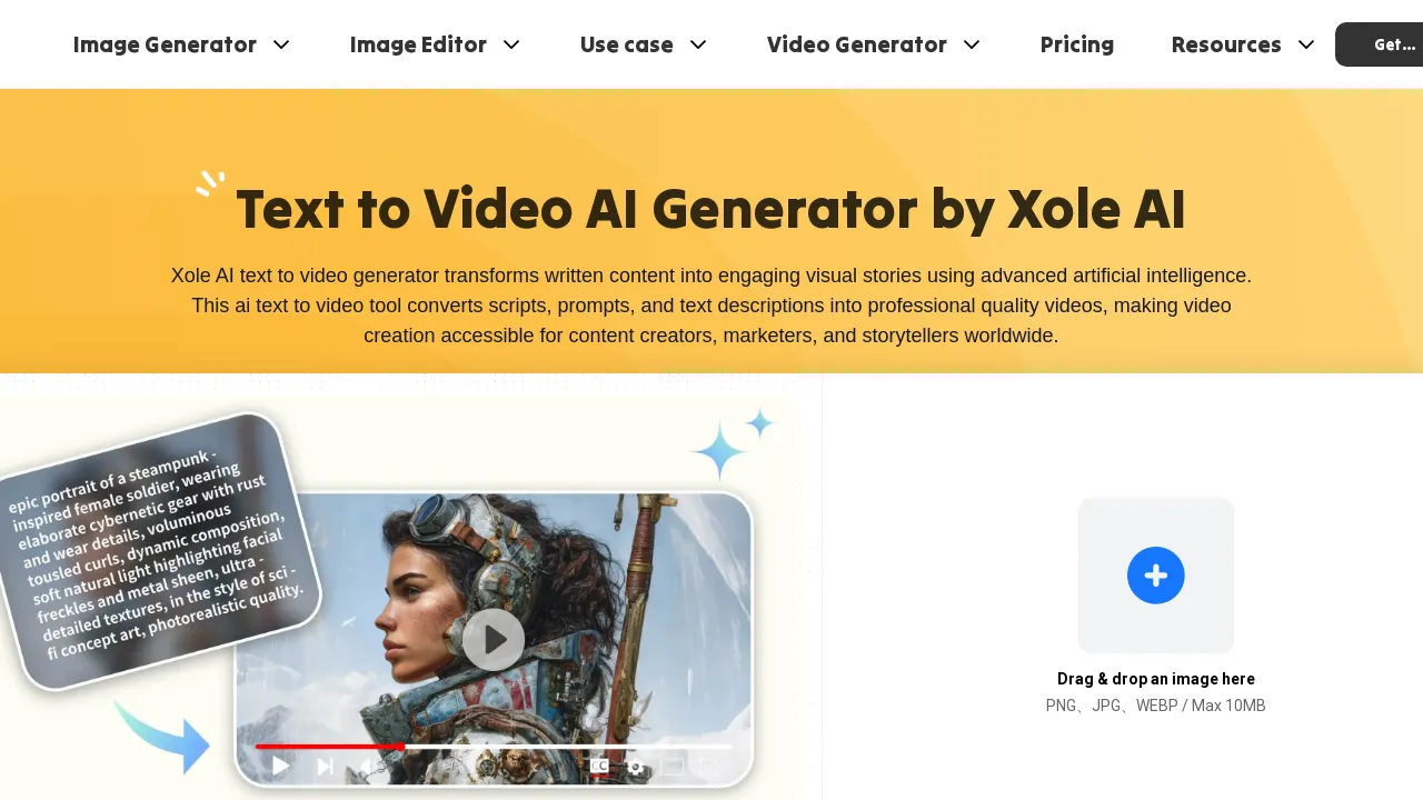 Xole AI Text to Video Generator