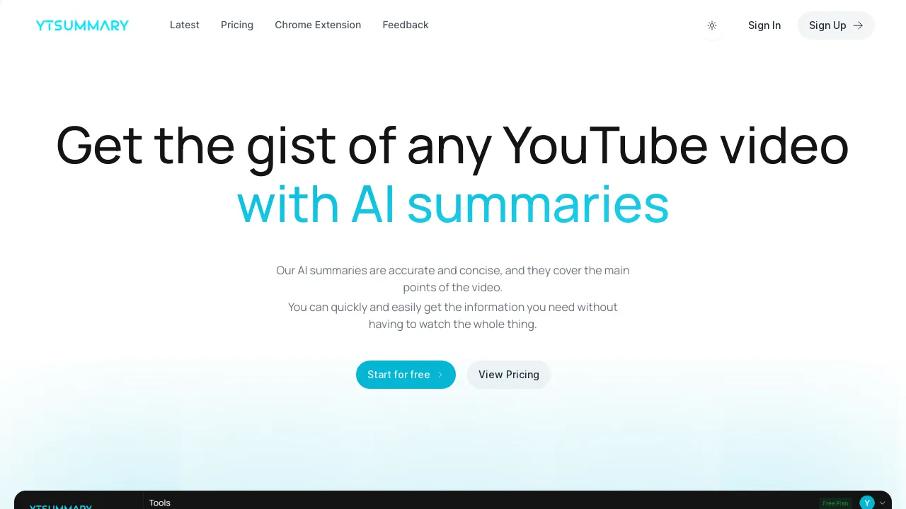 YTSummary screenshot