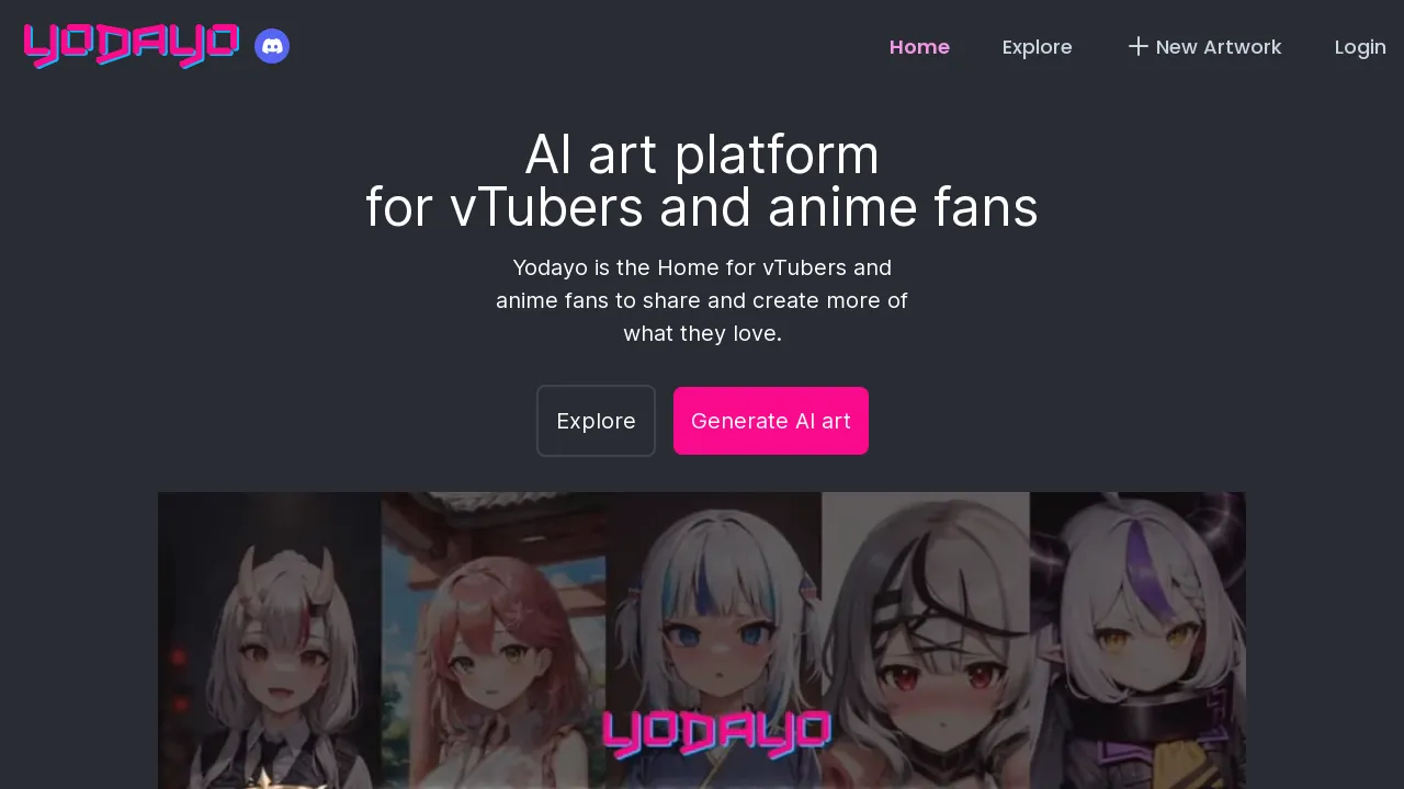 Yodayo screenshot