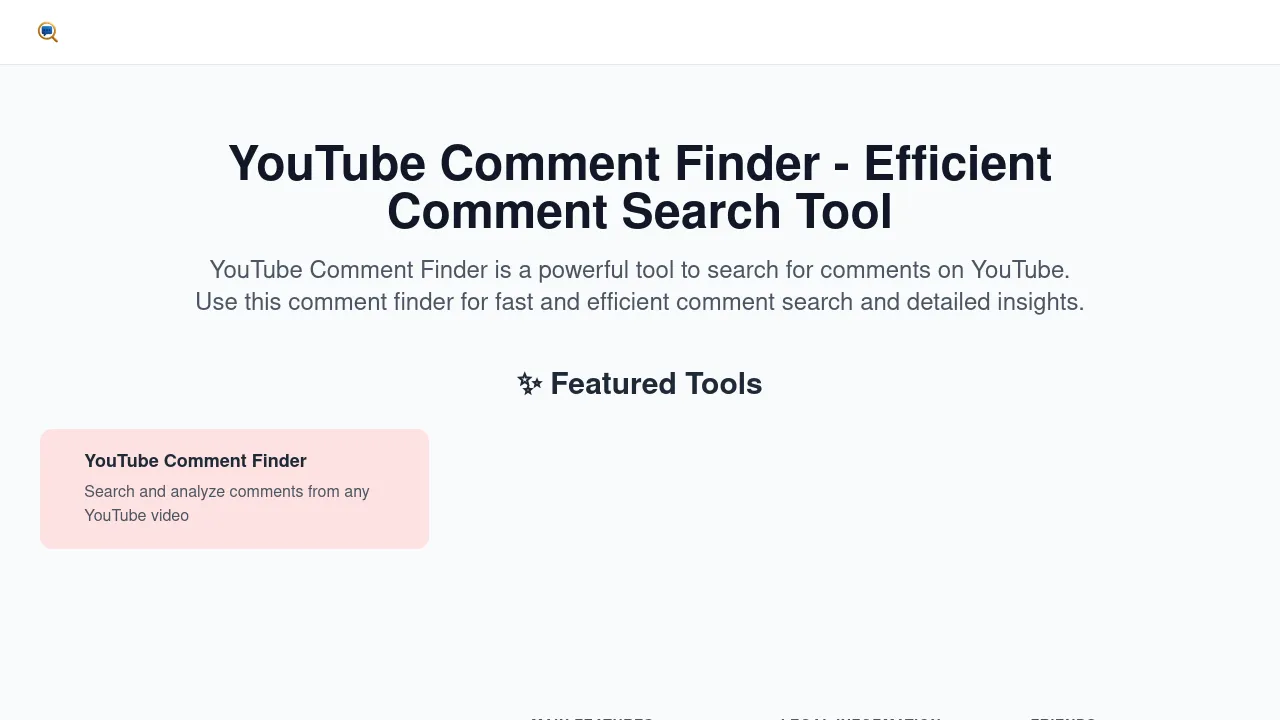 YouTube Comment Finder screenshot