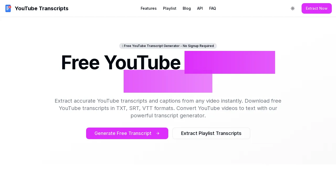 Youtubetranscripts.app