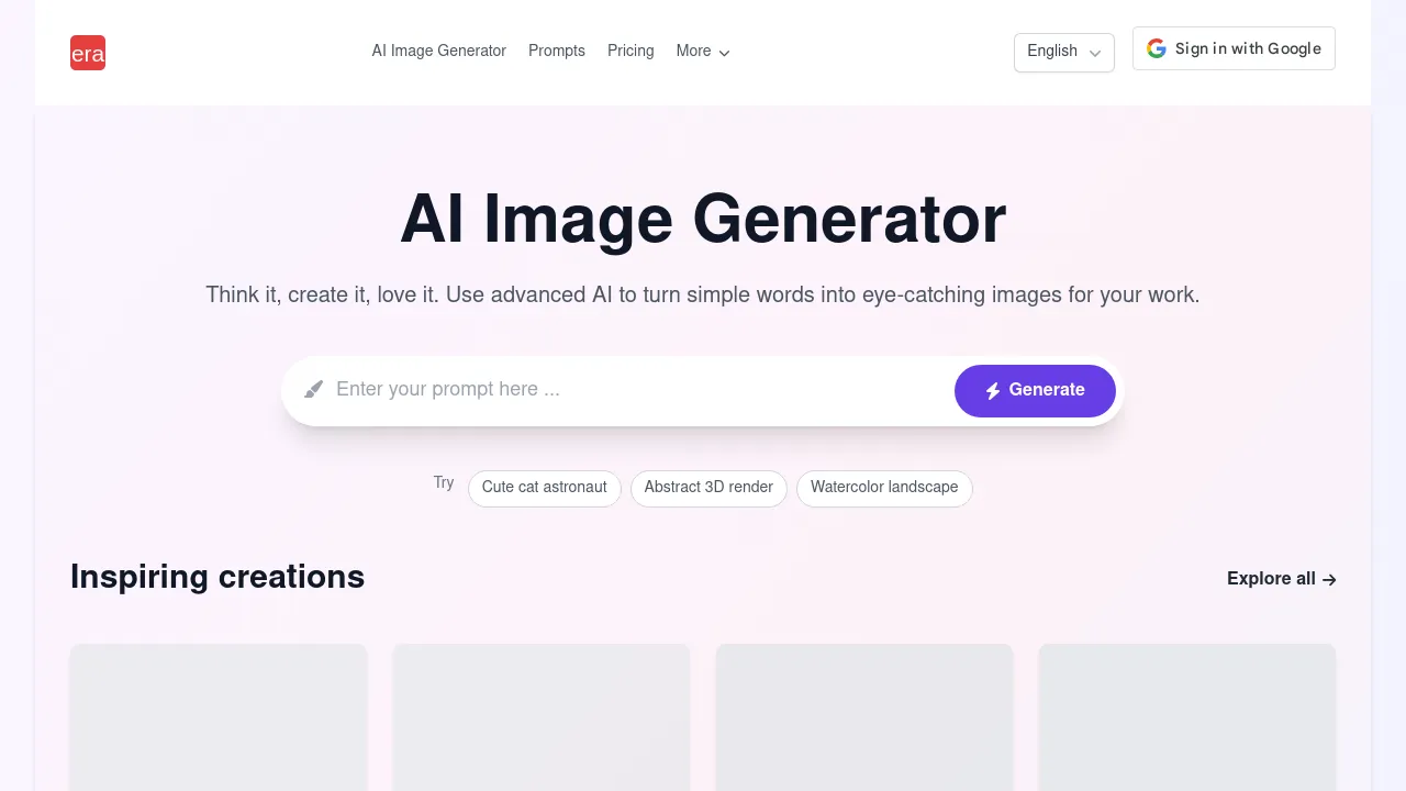 ai image generator - imageera screenshot