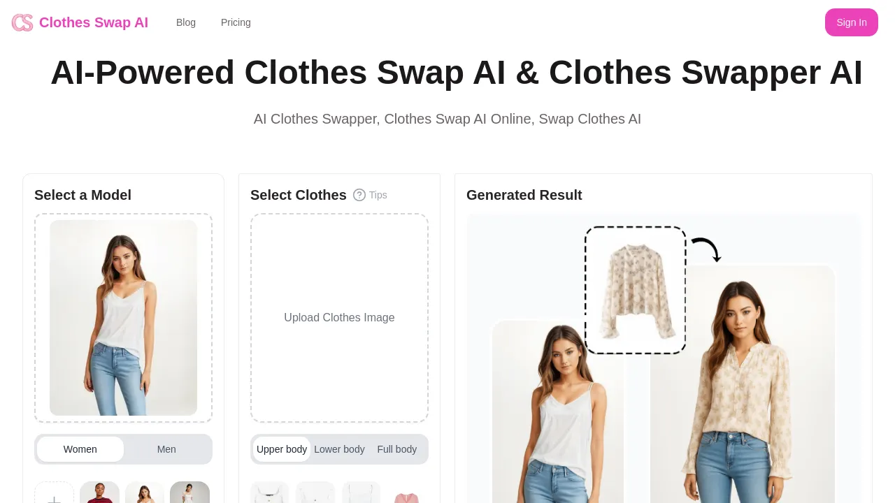 clothes swap ai