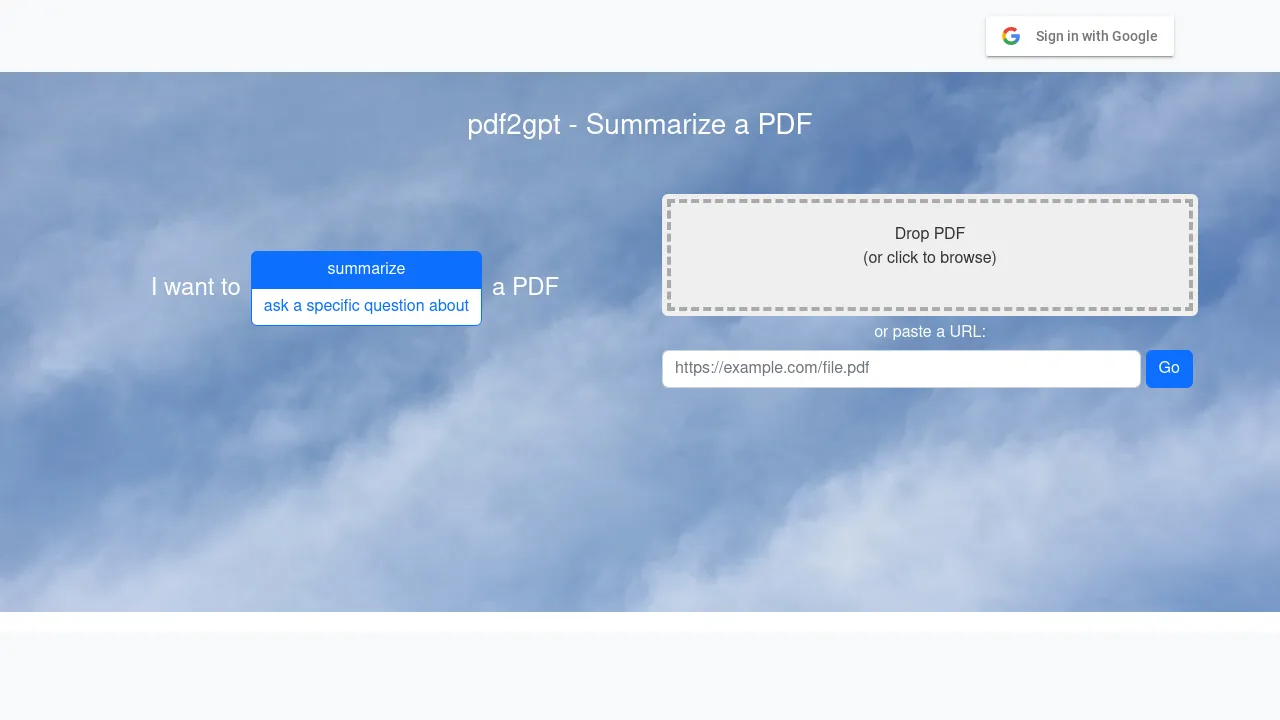 pdf2gpt screenshot