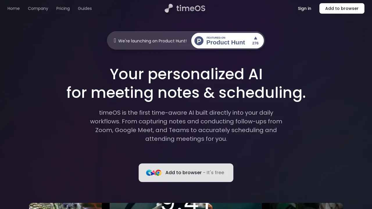 timeOS AI screenshot