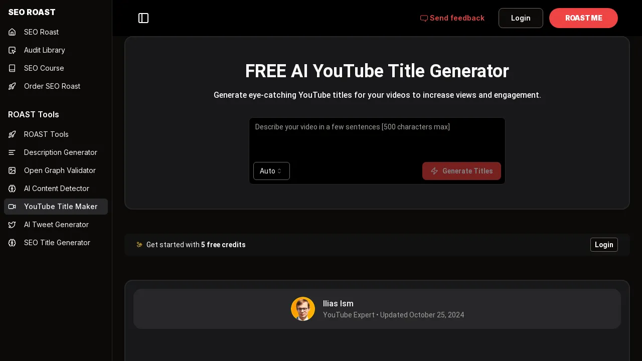 FREE AI YouTube Title Generator - BestofAI