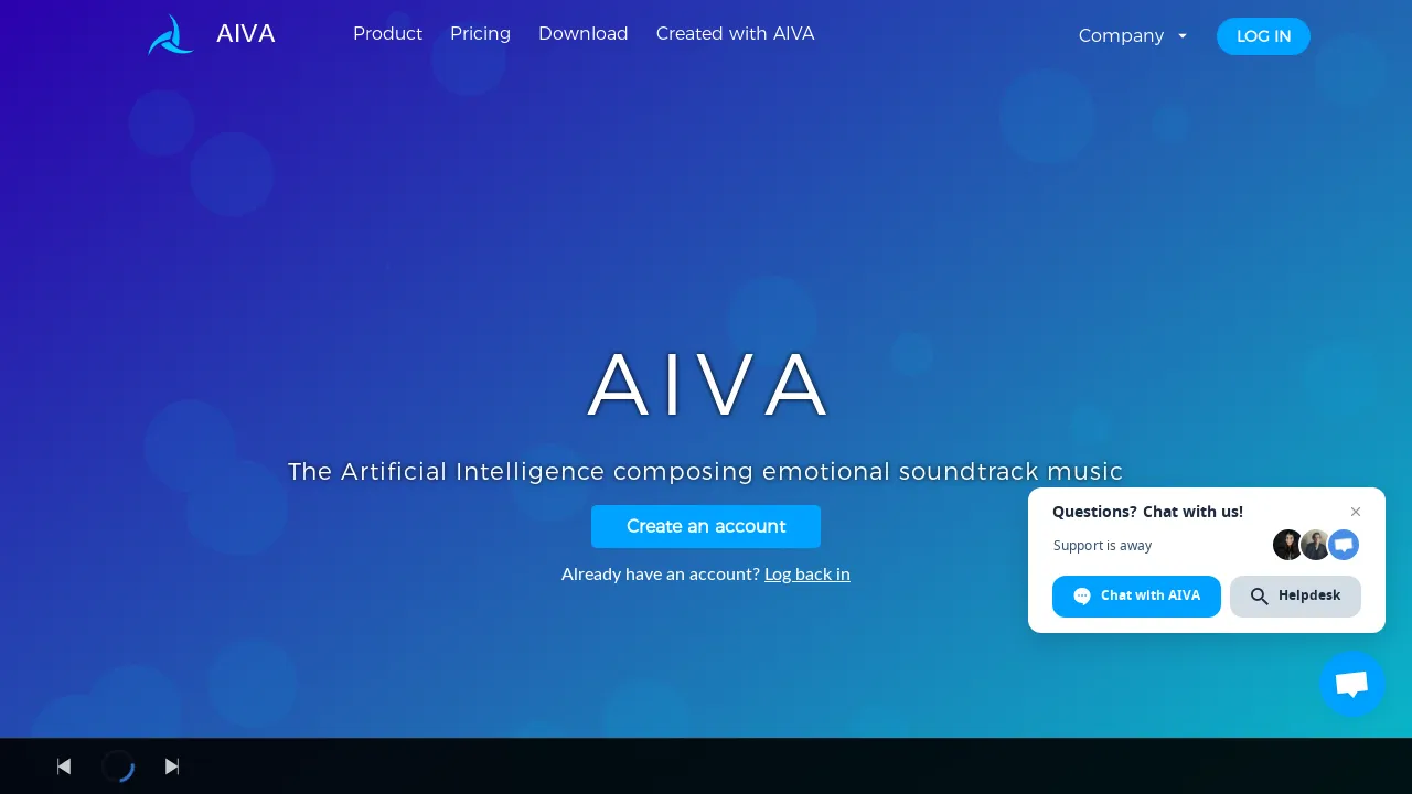 Aiva screenshot