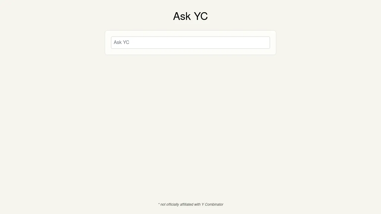 Ask YC screenshot