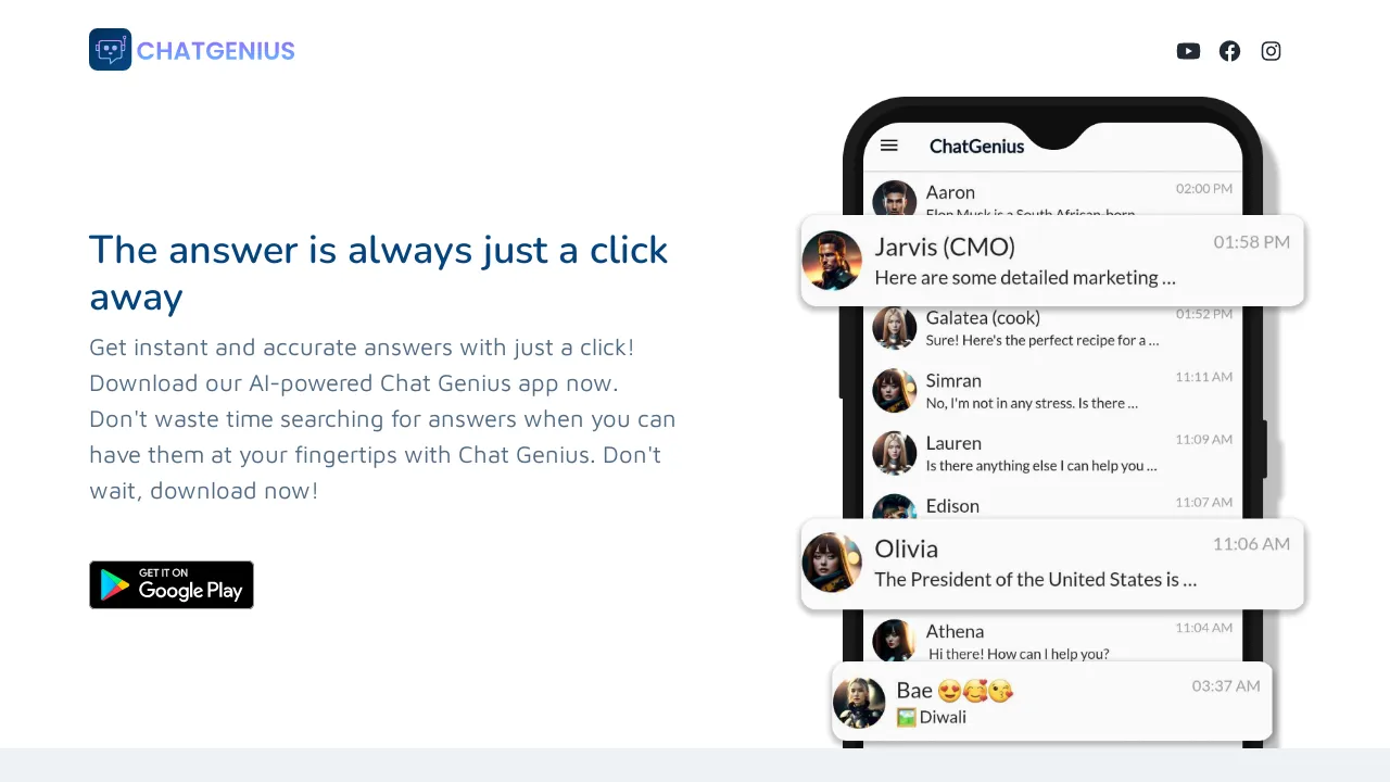 ChatGenius screenshot