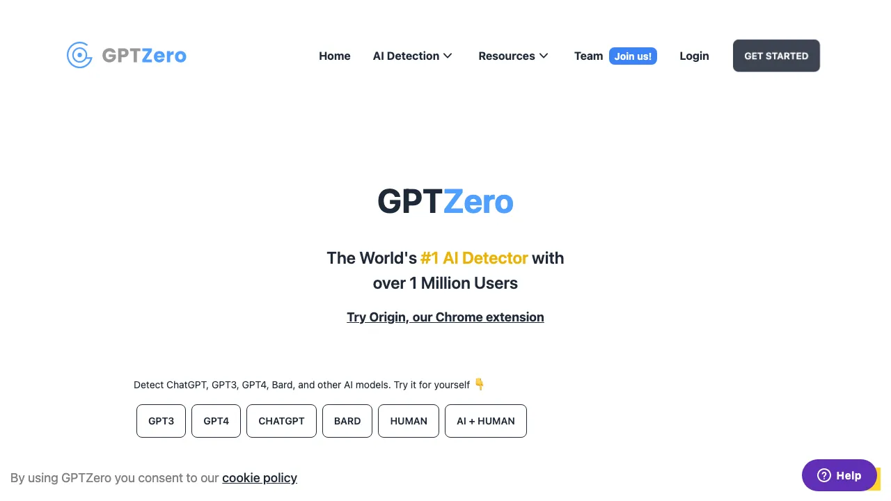 GPTZero screenshot