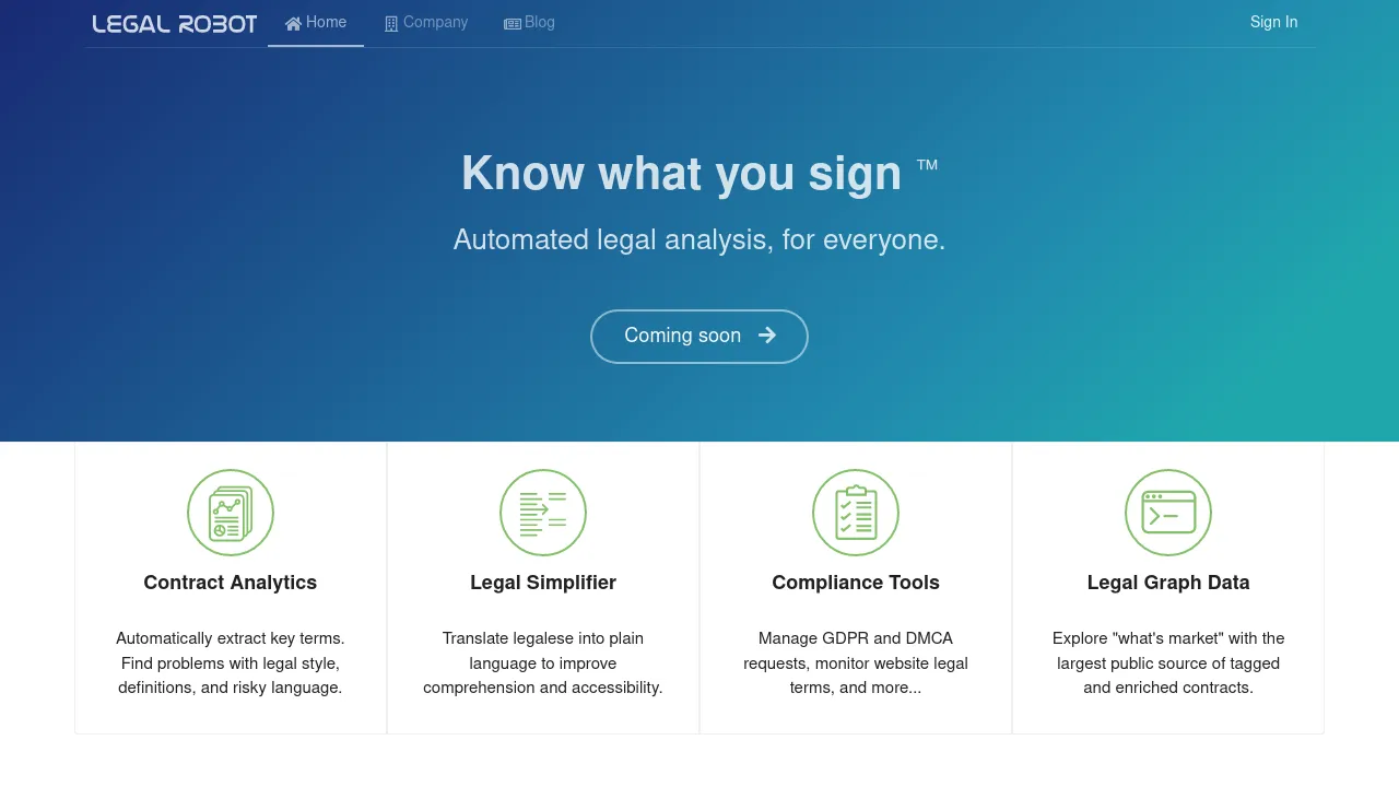Legal Robot screenshot