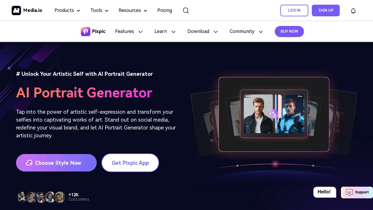 Media.io AI Portrait Generator - BestofAI