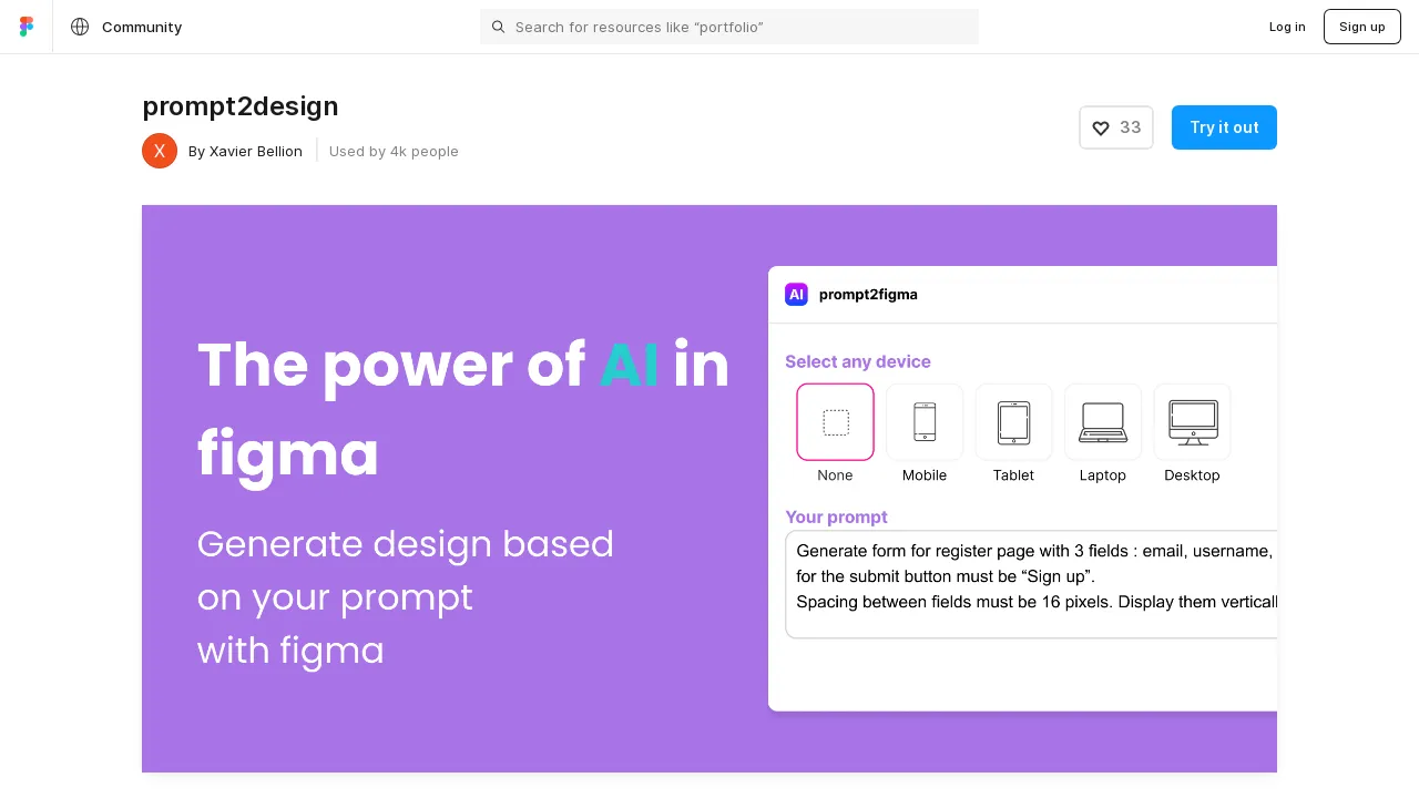 Prompt2design - BestofAI