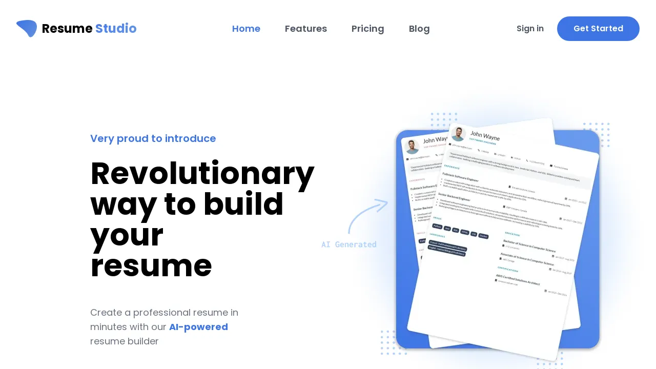 Resume Studio - BestofAI