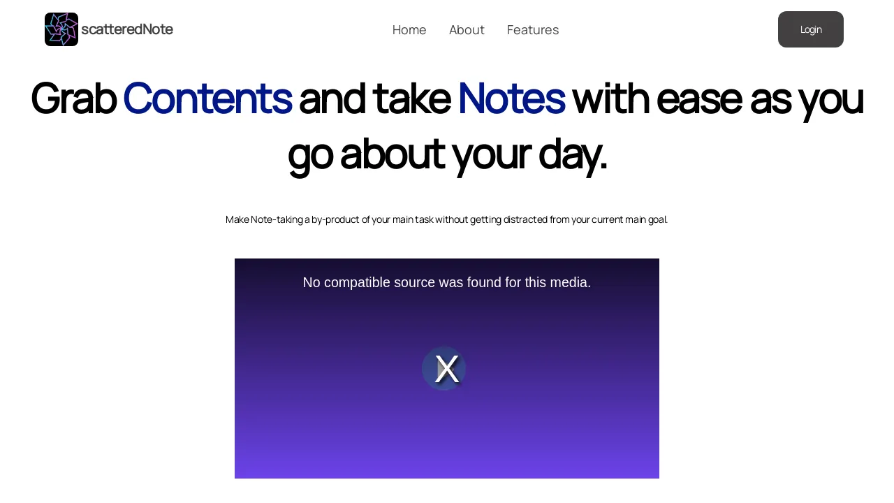 ScatteredNote screenshot