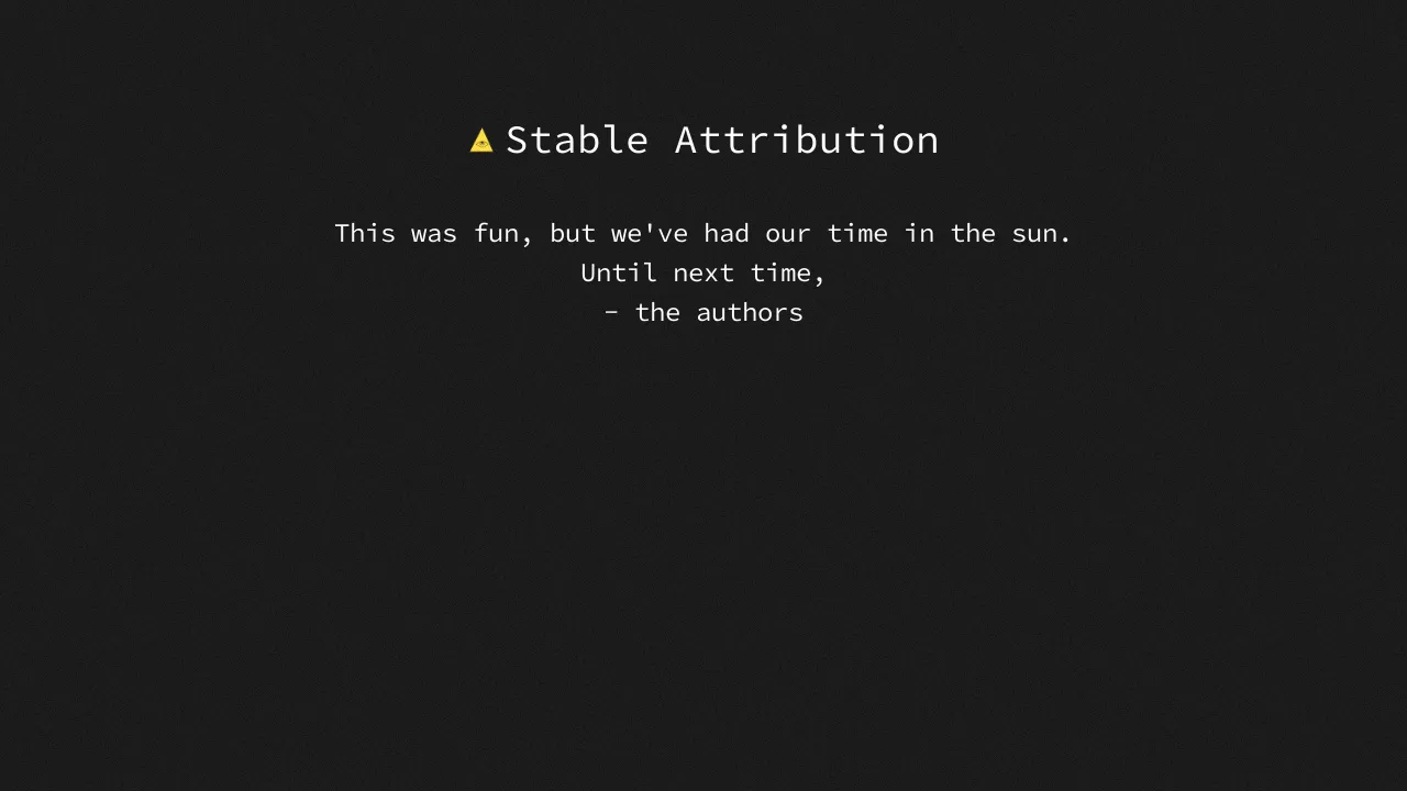Stable Attribution screenshot