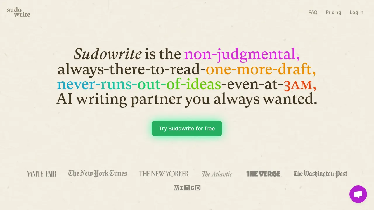 Sudowrite screenshot