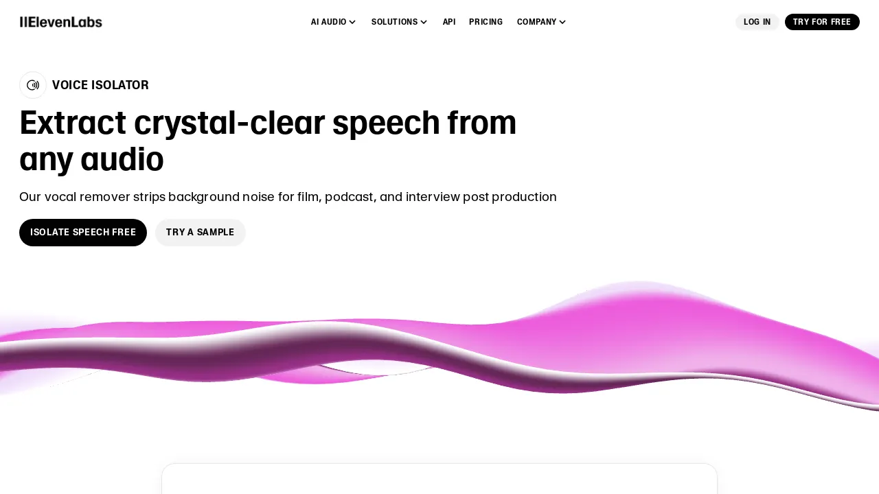 Voice Isolator - BestofAI