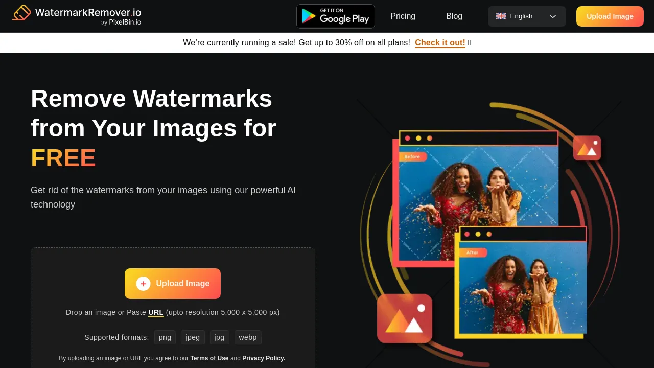 WatermarkRemover.Io screenshot