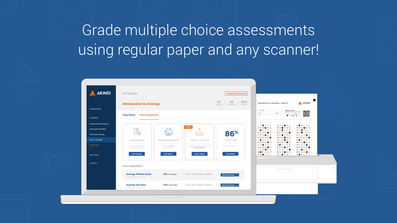 Akindi - Paper & Online Test Scoring (Scantron Alternative)