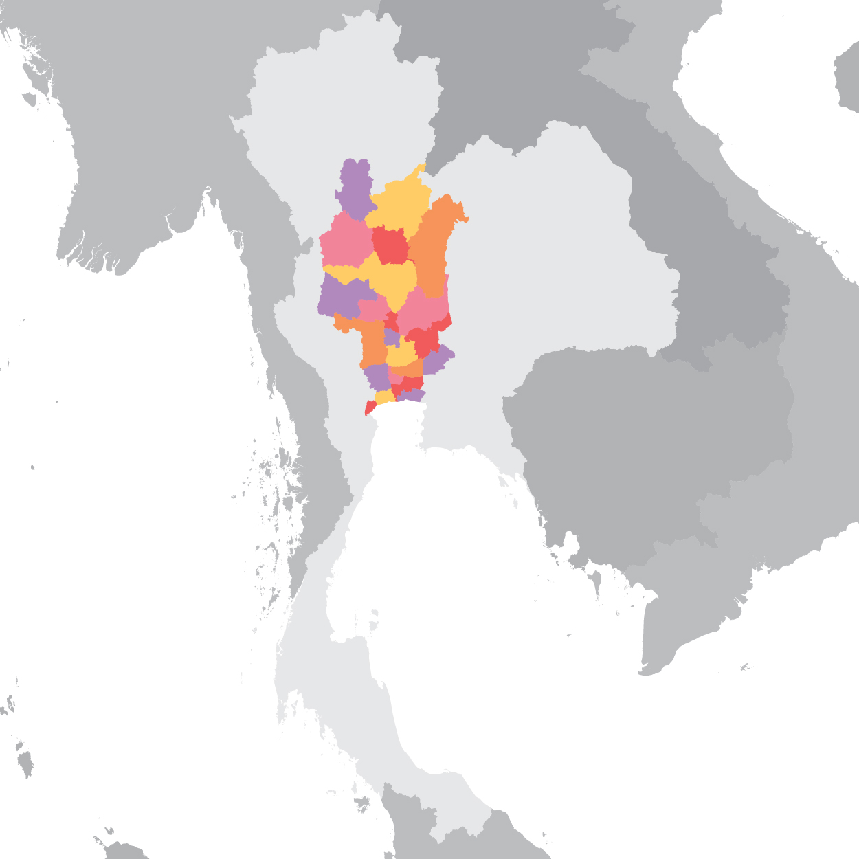 แผนที่ภาคกลาง