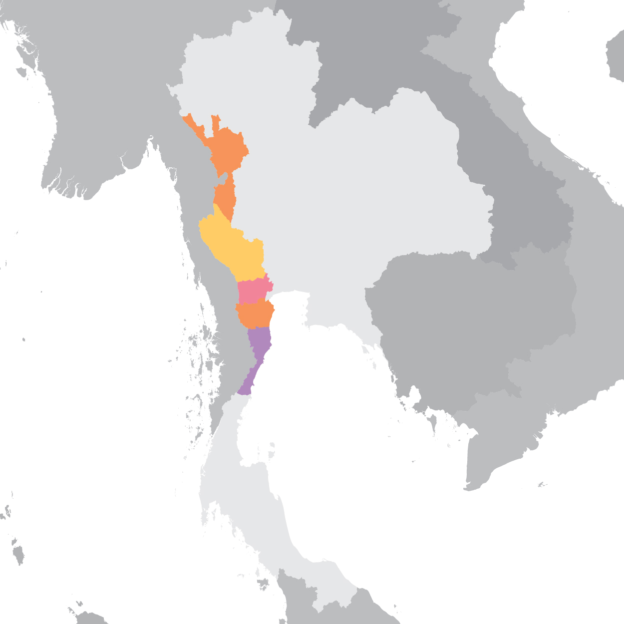 แผนที่ภาคตะวันตก