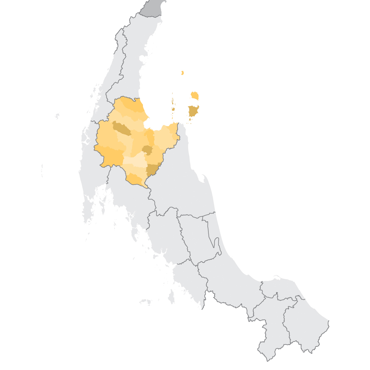 แผนที่สุราษฎร์ธานี