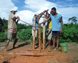 Safe water supply by low cost manual drilling