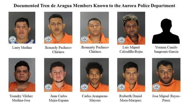 Miembros identificados del Tren de Aragua